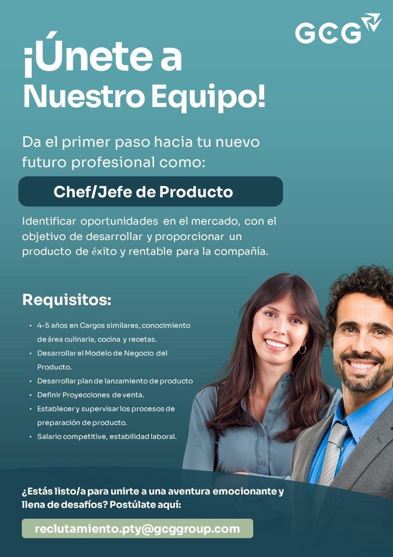 Chef / Jefe de Producto