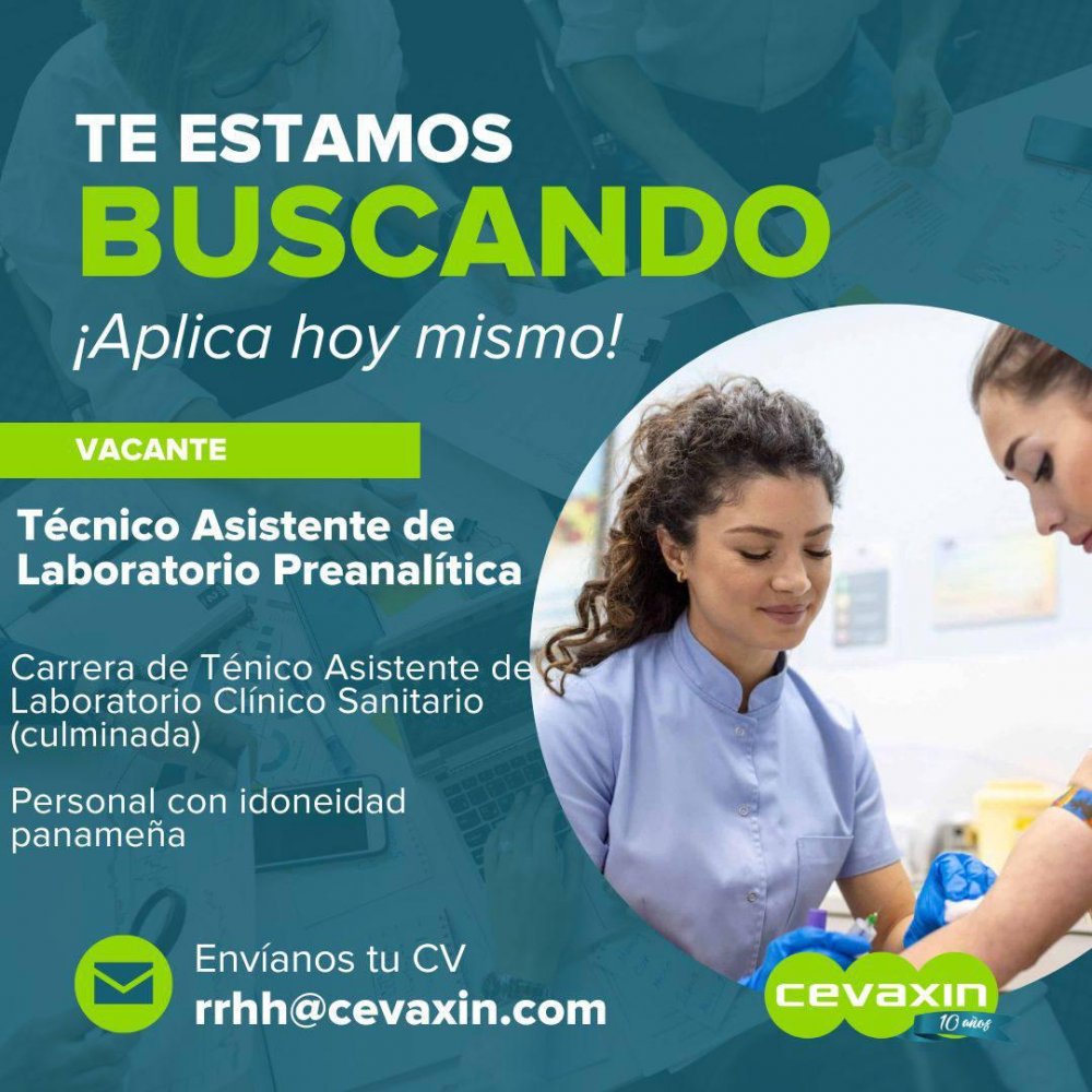 Técnico Asistente de Laboratorio Preanalítica