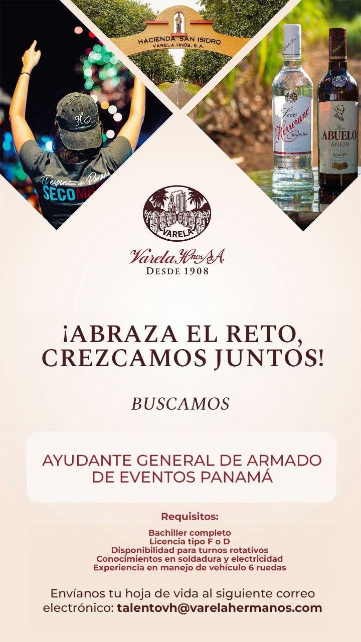 Ayudante General de Armado de Eventos
