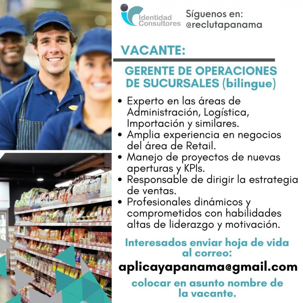 Gerente de Operaciones de Sucursales (bilingüe)